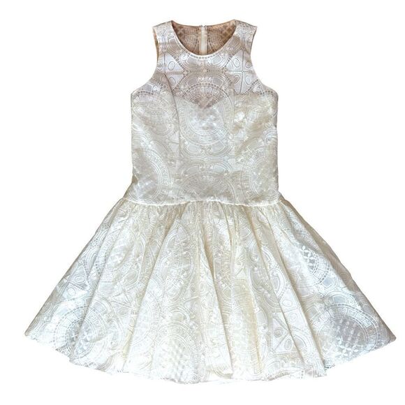 Marchesa Notte Sleeveless Lace Drop Waist Dress Size 4 NWT - Picture 1 of 15